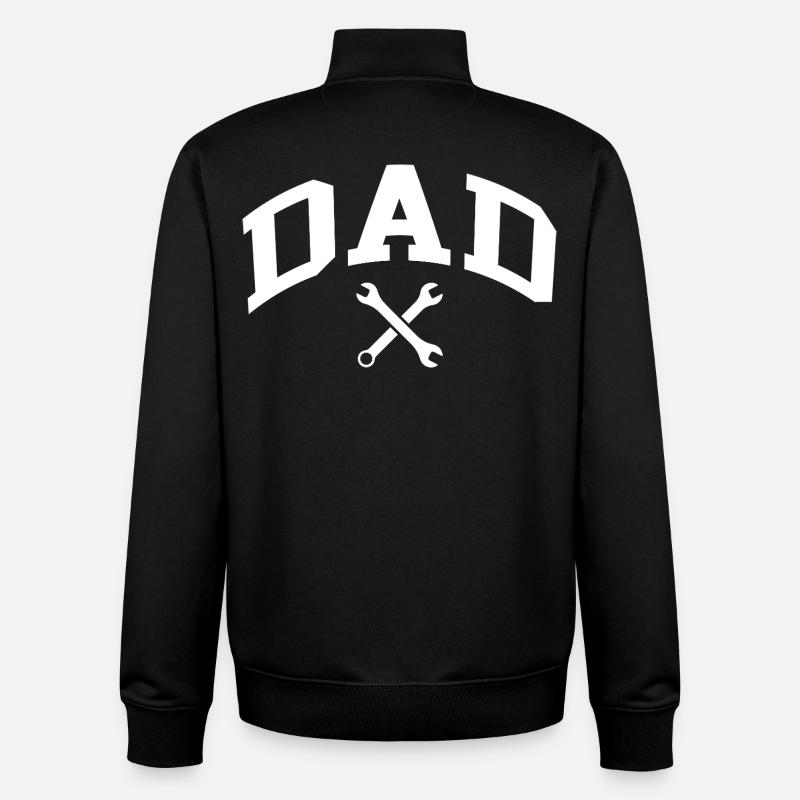 Papa - Sweat zippé unisexe en coton bio Stanley/Stella - noir