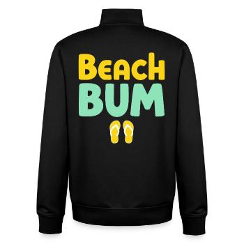 Beach Bum Surfer Vibes - Unisex Organic Zip Sweatshirt von Stanley/Stella - Schwarz - Hinten - AI Model Male 185 light (185cm)