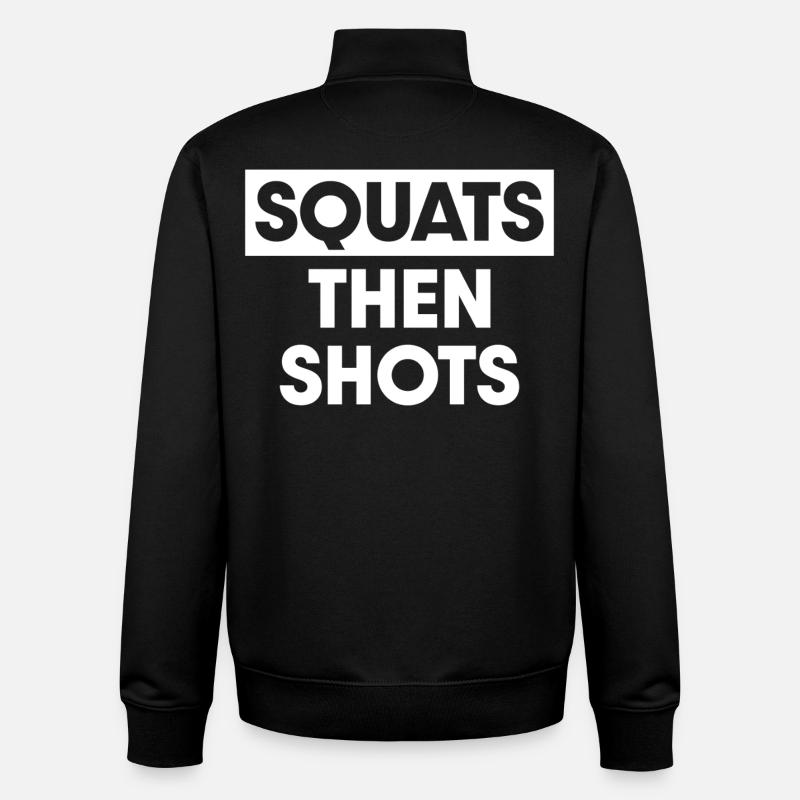 Squats puis tirs - Sweat zippé unisexe en coton bio Stanley/Stella - noir