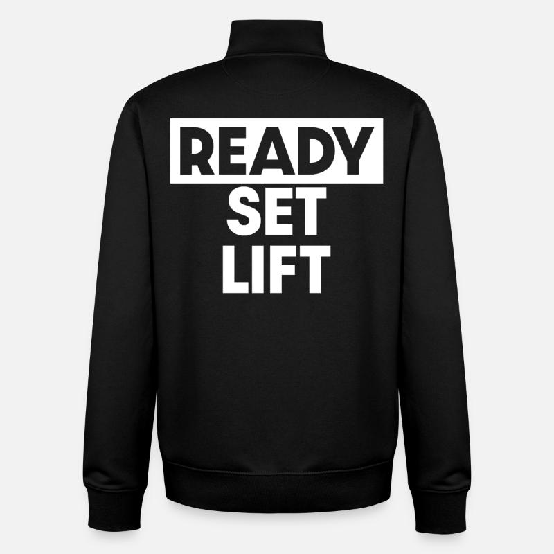 Ready Set Lift - Unisex Organic Zip Sweatshirt by Stanley/Stella - black