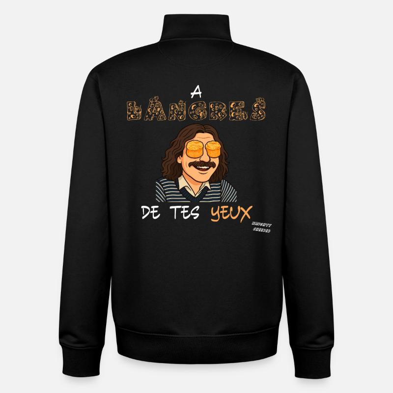 A Langres de tes yeux - Sweat zippé unisexe en coton bio Stanley/Stella - noir