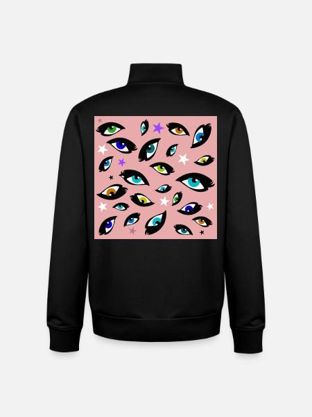 bunte Augen - Unisex Organic Zip Sweatshirt von Stanley/Stella - Schwarz