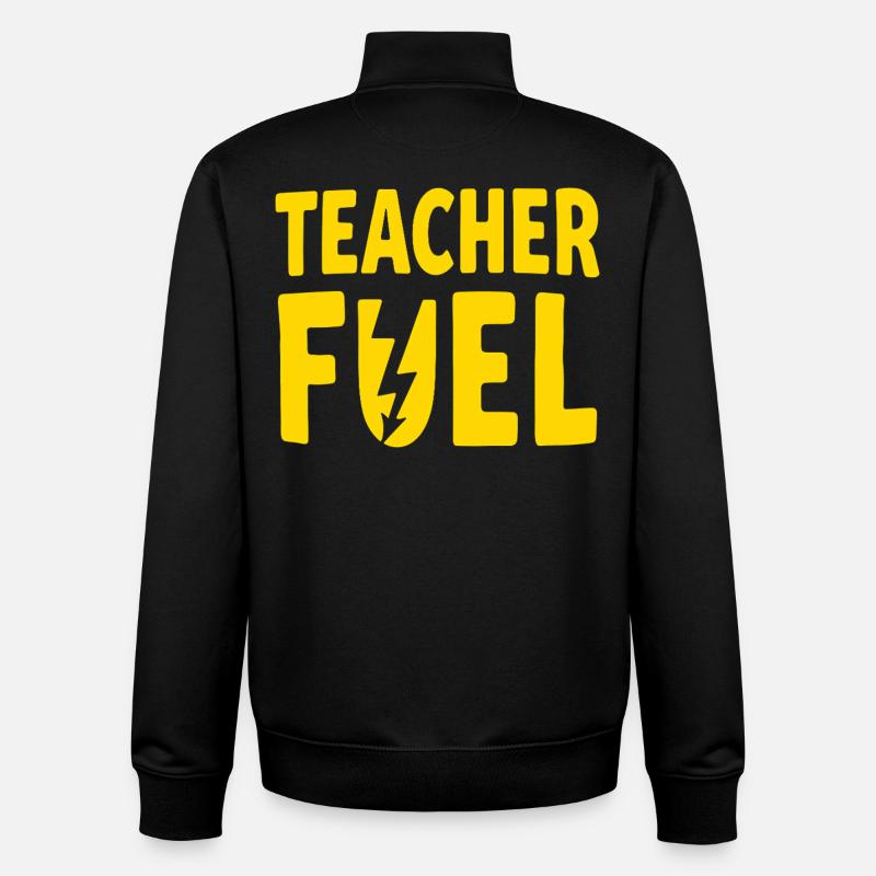 Carburant pour enseignants - Sweat zippé unisexe en coton bio Stanley/Stella - noir