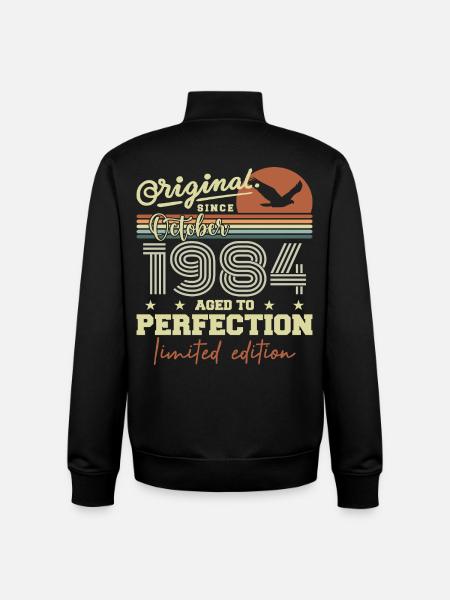1984 October 1984 Anniversary October 1984 - Unisex Organic Zip Sweatshirt by Stanley/Stella - black