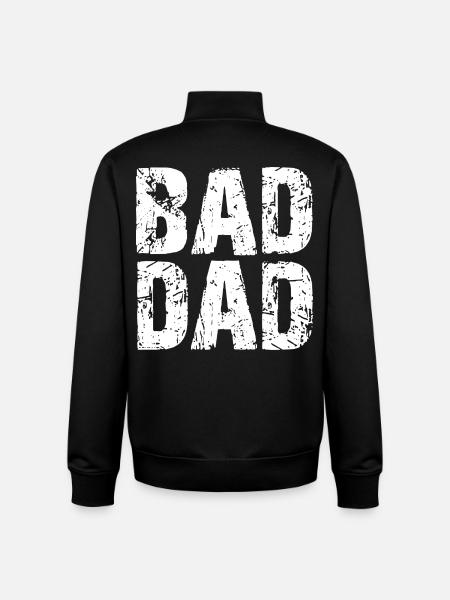 Bad Dad Father's Day Gift Dad - Unisex Organic Zip Sweatshirt by Stanley/Stella - black