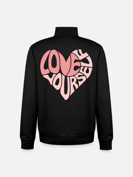 Aimez-vous - Sweat zippé unisexe en coton bio Stanley/Stella - noir