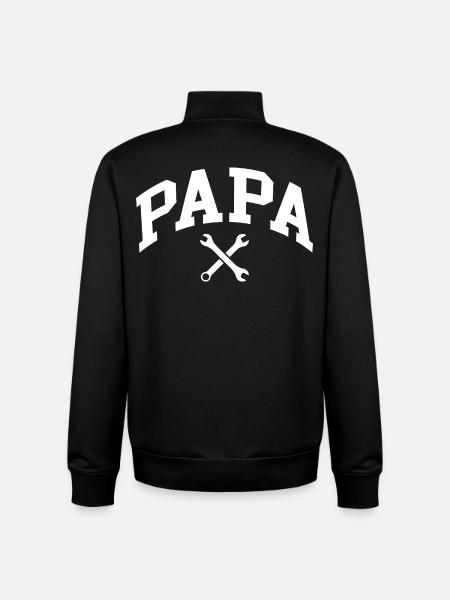 Dad with wrench - Unisex Organic Zip Sweatshirt by Stanley/Stella - black