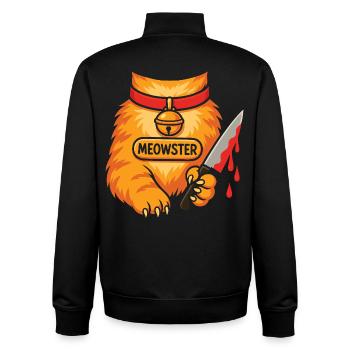 Humour Costume Halloween Chat - Sweat zippé unisexe en coton bio Stanley/Stella - noir - Dos - AI Model Male 185 light (185cm)