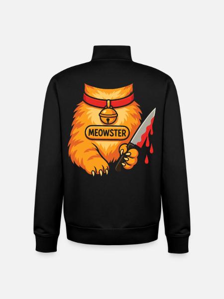 Funny Halloween Cat Costume - Unisex Organic Zip Sweatshirt by Stanley/Stella - black