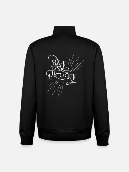 Stay Plucky - Unisex Organic Zip Sweatshirt by Stanley/Stella - black
