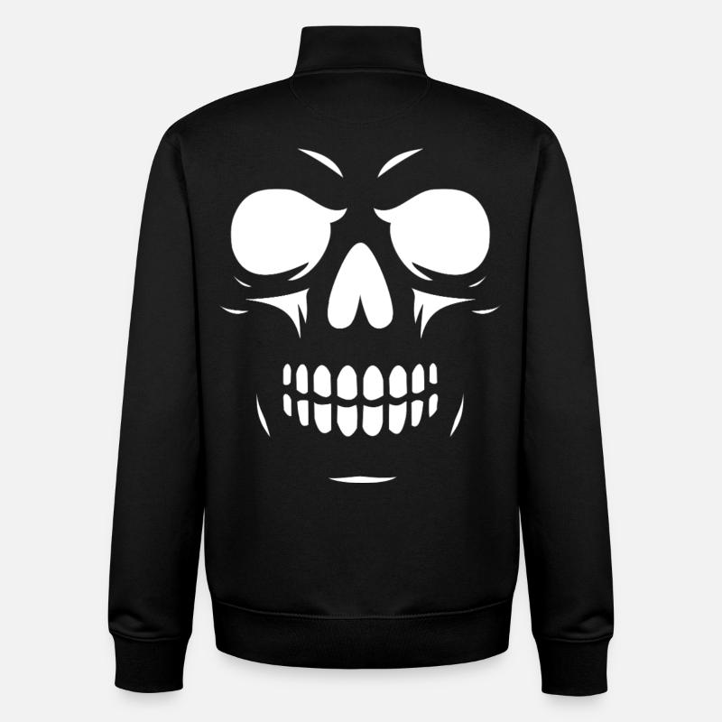 Skull - Unisex Organic Zip Sweatshirt by Stanley/Stella - black