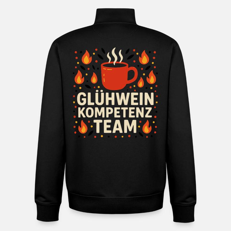 Glühwein Kompetenz Team - Unisex Organic Zip Sweatshirt von Stanley/Stella - Schwarz