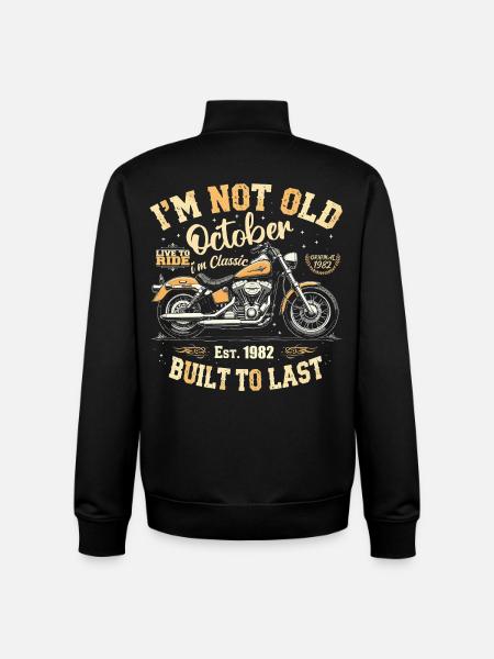 Birthday October 1982 Anniversary October 1982 - Unisex Organic Zip Sweatshirt by Stanley/Stella - black