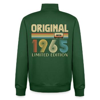 60th birthday 60 years original 1965 - Unisex Organic Zip Sweatshirt by Stanley/Stella - bottle green - Back - AI Model Male 185 dark (185cm)