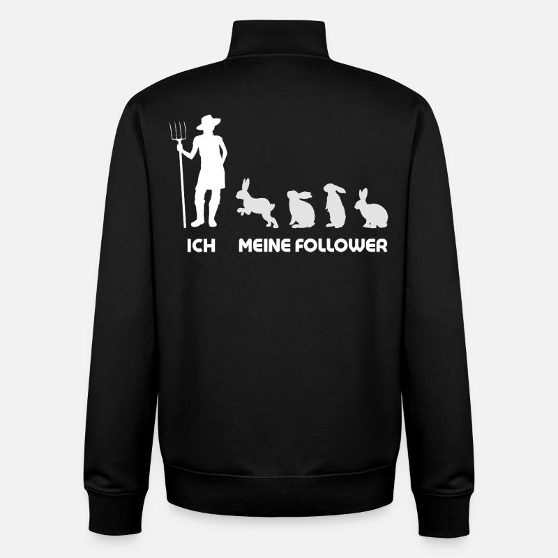 Moi, mes abonnés, les femmes lapines - Sweat zippé unisexe en coton bio Stanley/Stella - noir