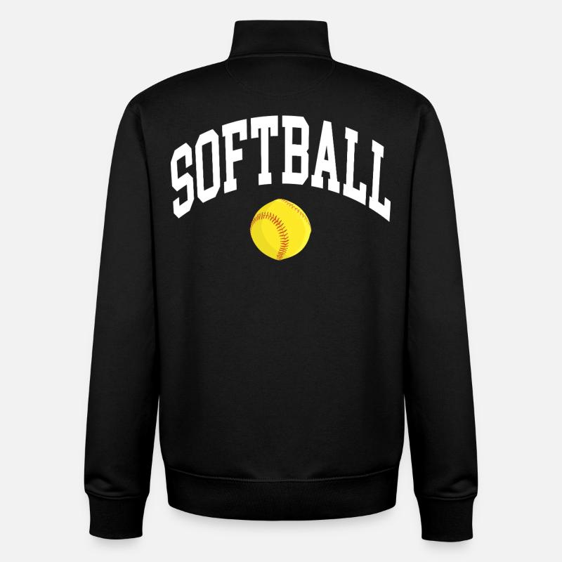 Softball - Sweat zippé unisexe en coton bio Stanley/Stella - noir