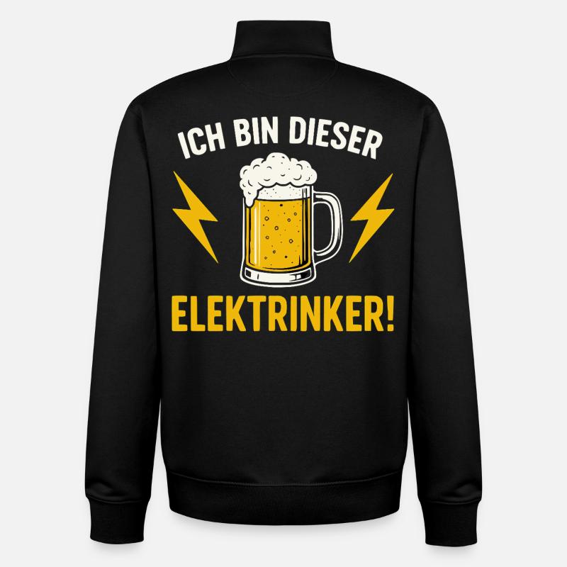 Elektrinker - Unisex Organic Zip Sweatshirt von Stanley/Stella - Schwarz