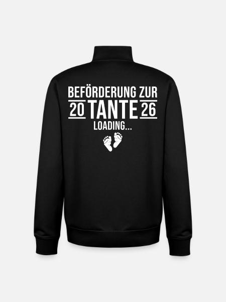 Aunt 2026 loading - Future godmother - Unisex Organic Zip Sweatshirt by Stanley/Stella - black