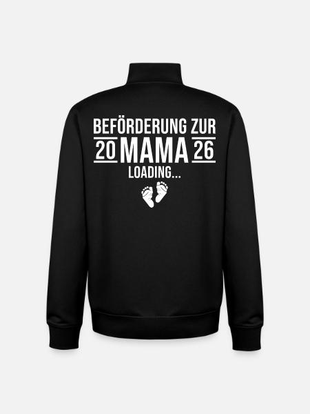 Mama 2026 loading - Werdende Mutter - Unisex Organic Zip Sweatshirt von Stanley/Stella - Schwarz