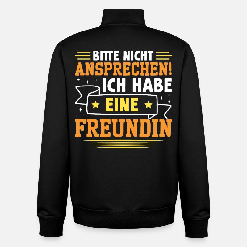 Malle BITTE NICHT ANSPRECHEN Lustiges - Unisex Organic Zip Sweatshirt von Stanley/Stella - Schwarz