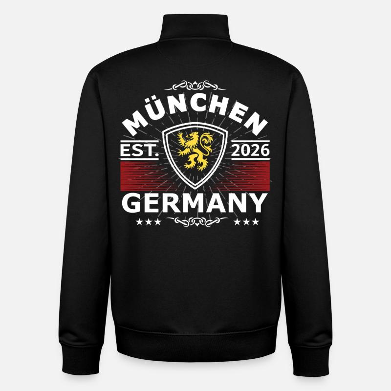 München Löwe Design – Stolz & Tradition - Unisex Organic Zip Sweatshirt von Stanley/Stella - Schwarz