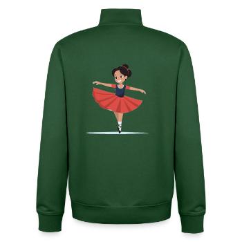Tänzerin in buntem und elegantem Tutu - Unisex Organic Zip Sweatshirt von Stanley/Stella - Flaschengrün - Hinten - AI Model Male 185 dark (185cm)