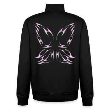 Chrom Metallic Feenflügel Tribal Design - Unisex Organic Zip Sweatshirt von Stanley/Stella - Schwarz - Hinten - AI Model Male 185 light (185cm)
