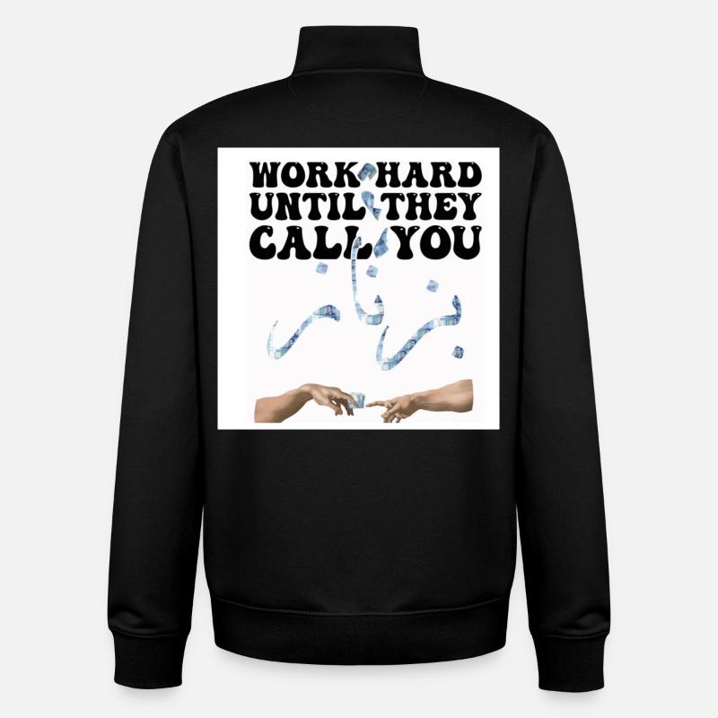 Motivation Work Money - Unisex Organic Zip Sweatshirt by Stanley/Stella - black