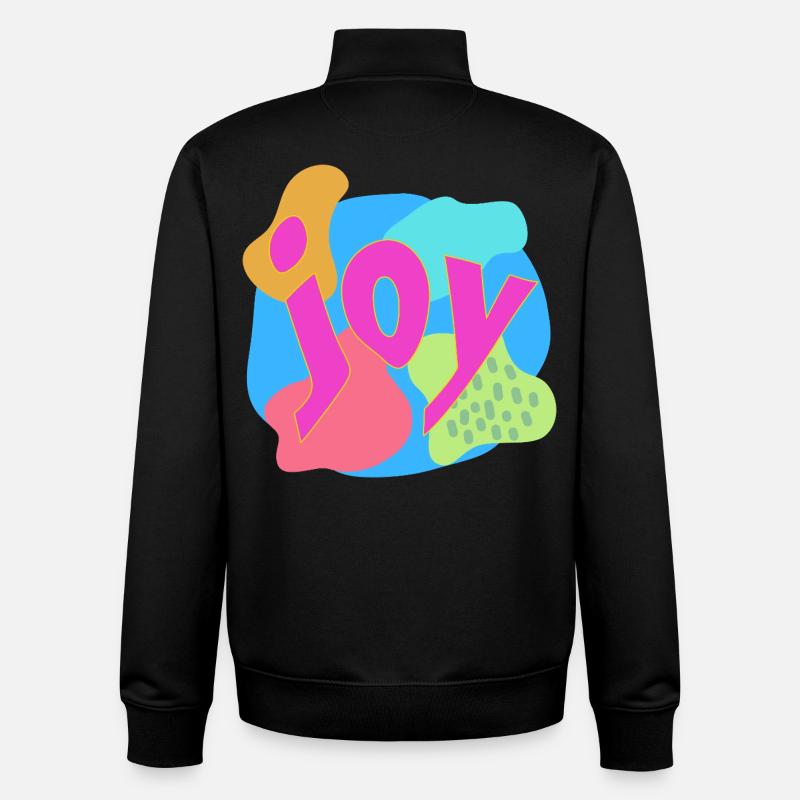 Lebendige Joy-Expression im Pop-Art-Stil - Unisex Organic Zip Sweatshirt von Stanley/Stella - Schwarz