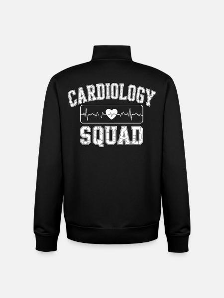 Heartbeat Cardiology Motif Design - Unisex Organic Zip Sweatshirt by Stanley/Stella - black