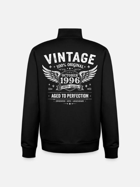 October 1996 | October 1996 Birthday Gift - Unisex Organic Zip Sweatshirt by Stanley/Stella - black