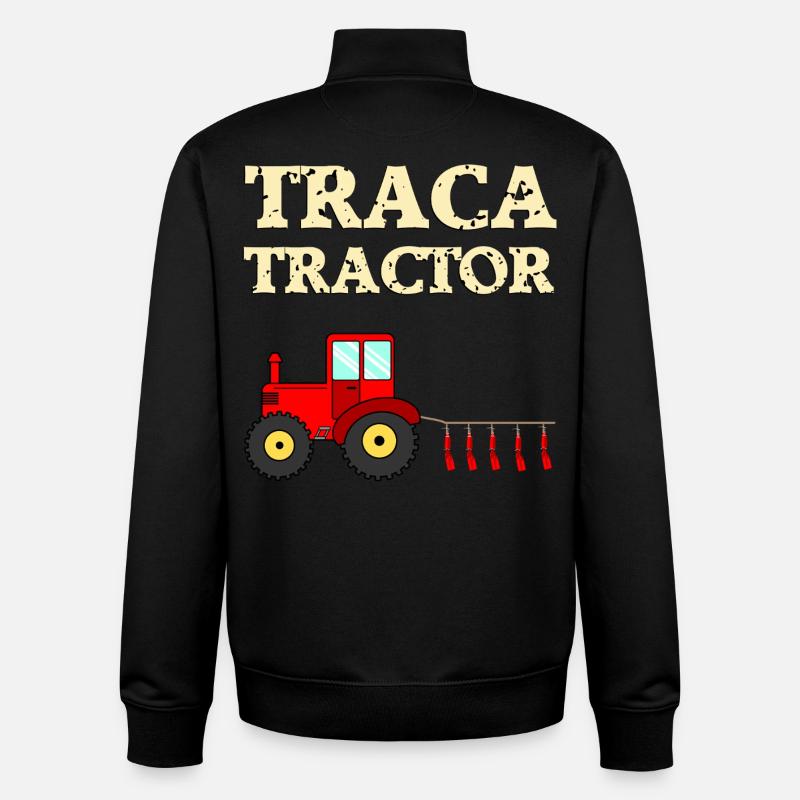 Traca Tractor - Unisex Organic Zip Sweatshirt von Stanley/Stella - Schwarz