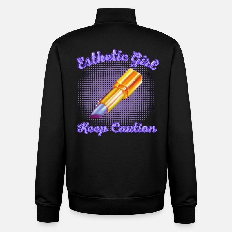 Kriegen Sie Ihren Graffiti-Lippenstift - Unisex Organic Zip Sweatshirt von Stanley/Stella - Schwarz