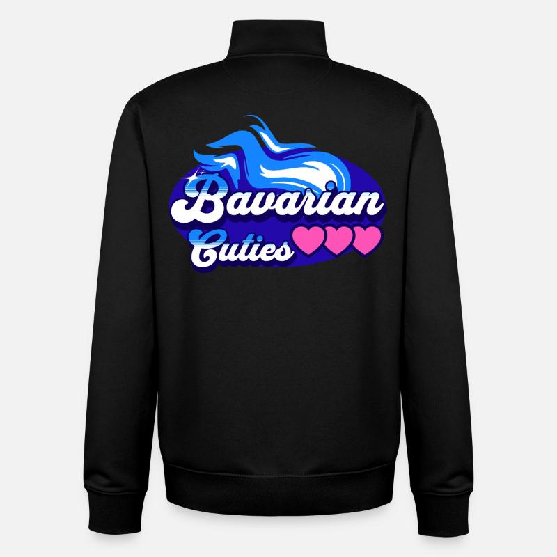 Mignonnes filles bavaroises - Sweat zippé unisexe en coton bio Stanley/Stella - noir