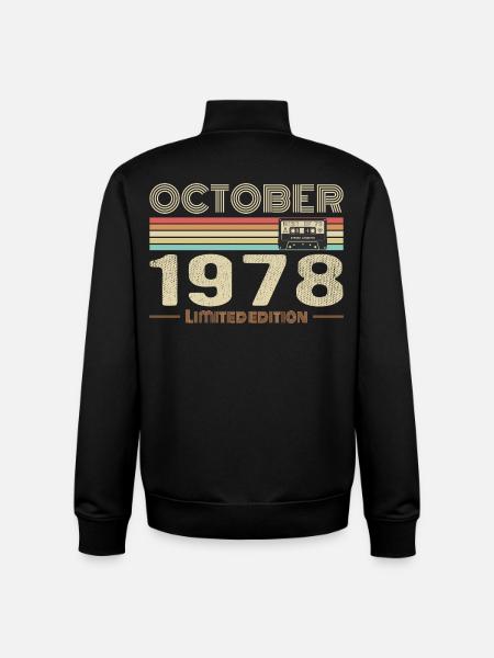 Birthday october 1978O - Unisex Organic Zip Sweatshirt by Stanley/Stella - black