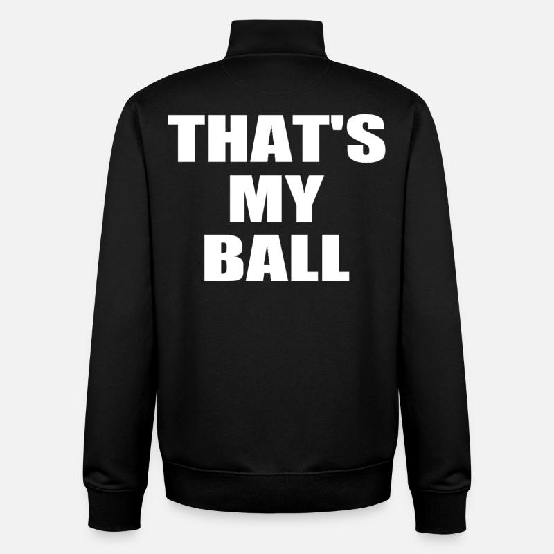 c'est ma balle - Sweat zippé unisexe en coton bio Stanley/Stella - noir