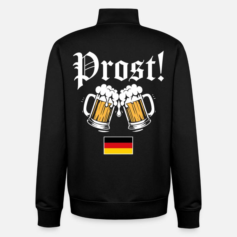 Prost! - Sweat zippé unisexe en coton bio Stanley/Stella - noir