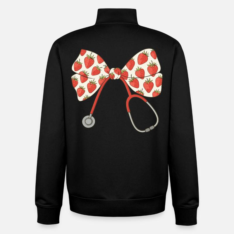 Krankenschwester, Stethoskop, Schleife - Unisex Organic Zip Sweatshirt von Stanley/Stella - Schwarz