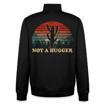 Désert Cactus Coucher de soleil Inspirational - Sweat zippé unisexe en coton bio Stanley/Stella - noir - Dos - AI Model Male 185 light (185cm)