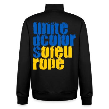 United Colors Of Europe - Unisex Organic Zip Sweatshirt von Stanley/Stella - Schwarz - Hinten - AI Model Male 185 light (185cm)