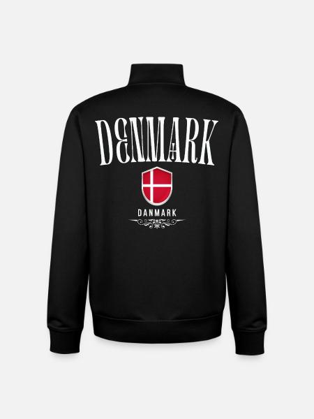 Danish patriot, Danish pride - Unisex Organic Zip Sweatshirt by Stanley/Stella - black