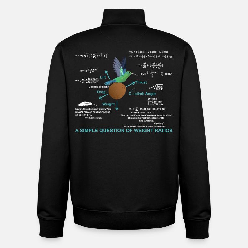 Mathematik Einfache Frage der Gewichtsverhältnisse - Unisex Organic Zip Sweatshirt von Stanley/Stella - Schwarz