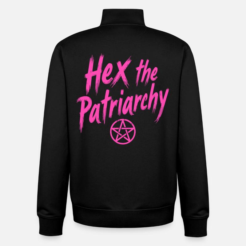 Hex The Patriarchy - Feminist Statement - Unisex Organic Zip Sweatshirt by Stanley/Stella - black