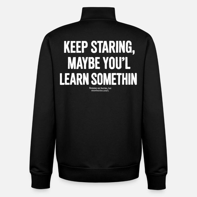 Keep staring - Unisex Organic Zip Sweatshirt by Stanley/Stella - black