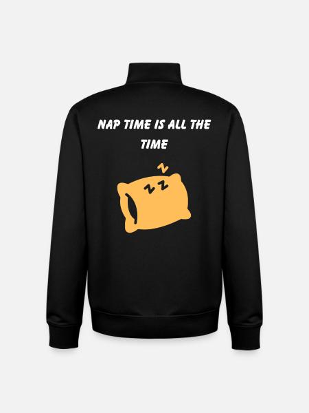 Creative Quote About Nap and Rest - Unisex Organic Zip Sweatshirt by Stanley/Stella - black