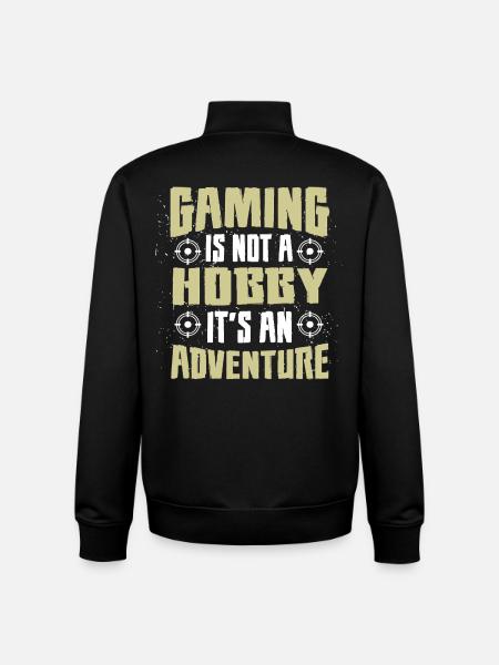 Gaming Hobby Adventure Motif - Unisex Organic Zip Sweatshirt by Stanley/Stella - black