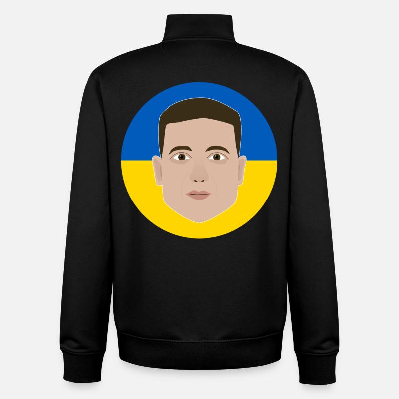 Zelensky - Sweat zippé unisexe en coton bio Stanley/Stella - noir