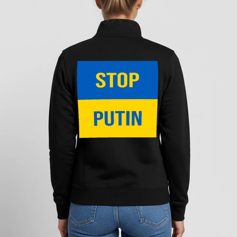 ARRÊTEZ POUTINE Sweat zippé unisexe en coton bio Stanley/Stella