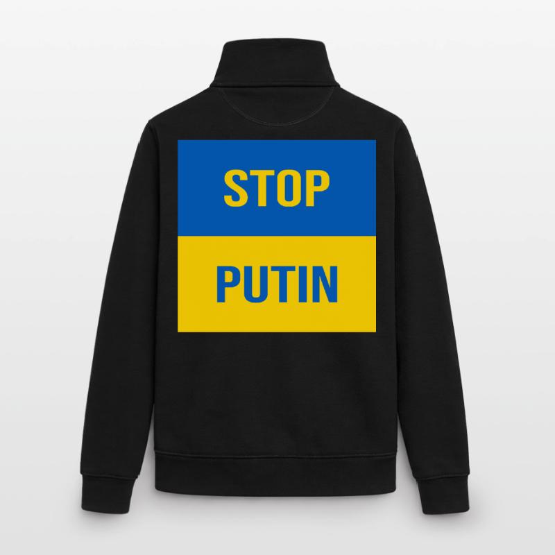 ARRÊTEZ POUTINE Sweat zippé unisexe en coton bio Stanley/Stella