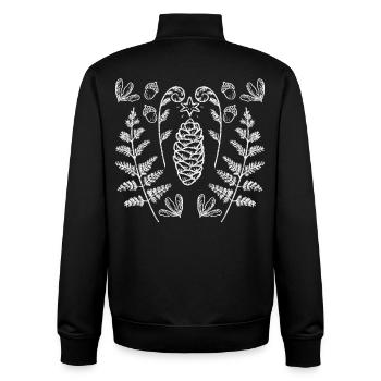 Décorations d’automne - Sweat zippé unisexe en coton bio Stanley/Stella - noir - Dos - AI Model Male 185 light (185cm)